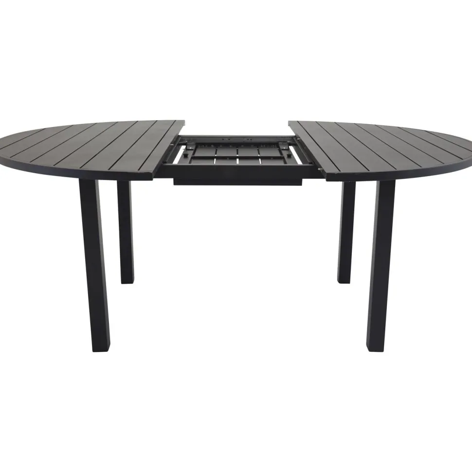 Jatkettava ruokapöytä Venture Home Marbella, ø140cm, musta