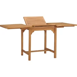 Jatkettava puutarhapöytä 75x160x80 cm tiikki