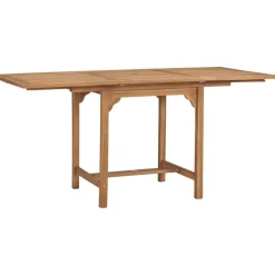 Jatkettava puutarhapöytä 75x160x80 cm tiikki