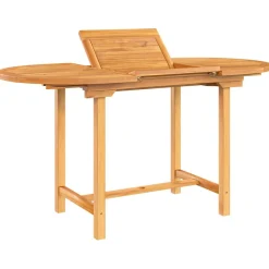 Jatkettava puutarhapöytä 110-160x80x75 cm täysi tiikki (63486)