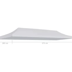 Juhlateltan katto 3x6 m valkoinen