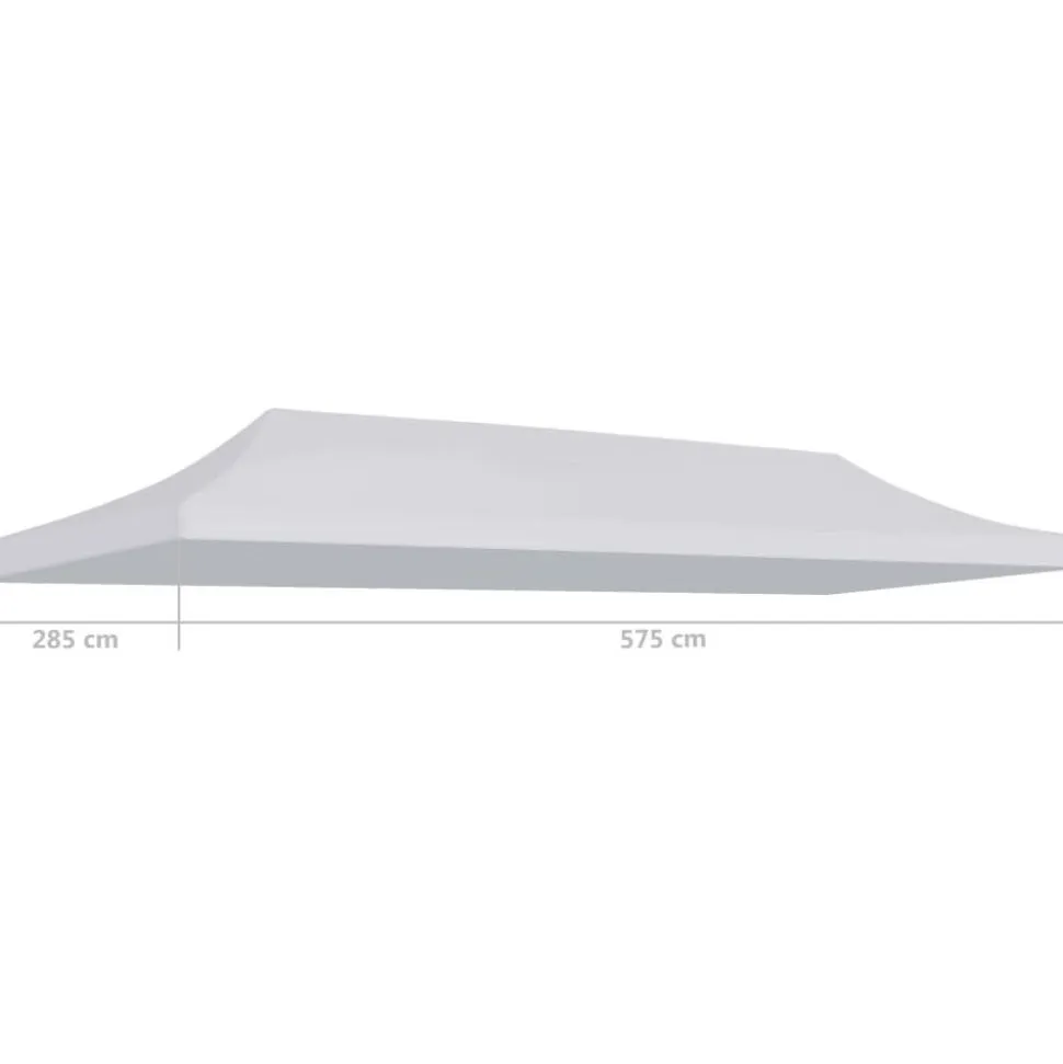 Juhlateltan katto 3x6 m valkoinen