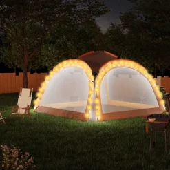 Juhlateltta LED ja 4 sivuseinää 3,6x3,6x2,3 m maastokuvio
