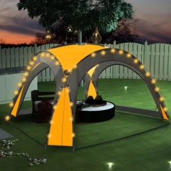 Juhlateltta led-valoilla & 4 sivuseinällä 3,6x3,6x2,3 m
