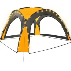 Juhlateltta led-valoilla & 4 sivuseinällä 3,6x3,6x2,3 m