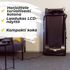 Juoksumatto moottorilla React 1-10 km/h musta