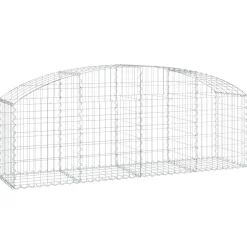 Kaareva kivikori 100x30x60/80 cm galvanoitu rauta