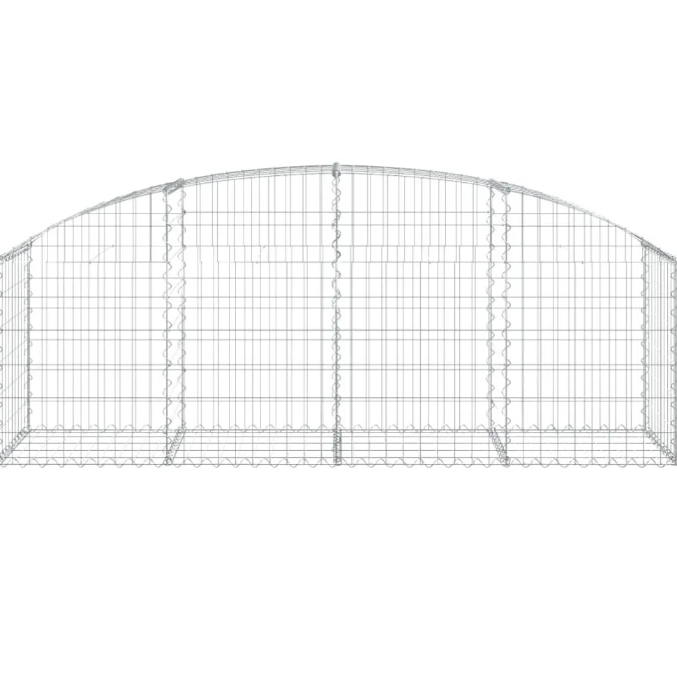 Kaareva kivikori 100x30x60/80 cm galvanoitu rauta