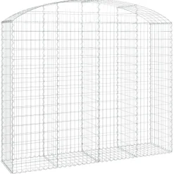 Kaareva kivikori 100x30x60/80 cm galvanoitu rauta