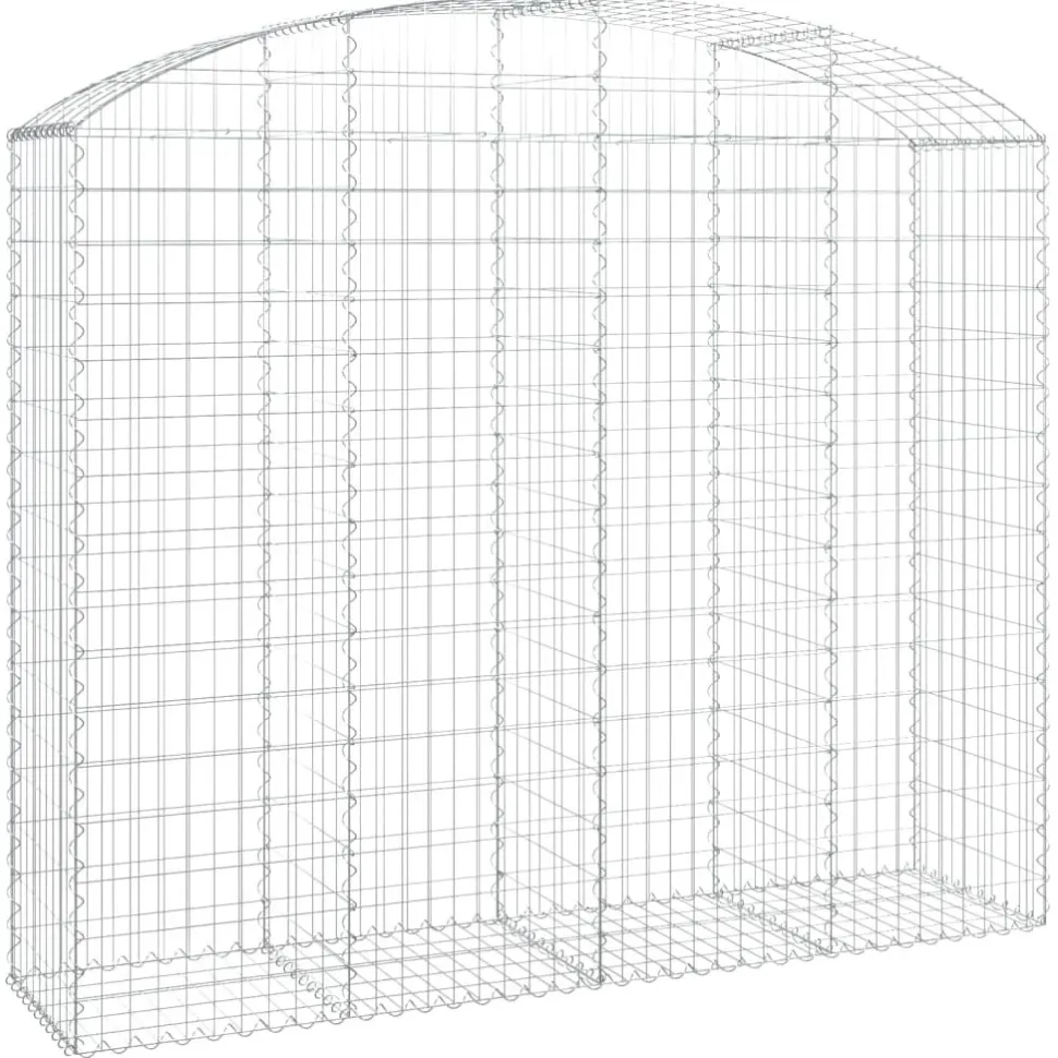 Kaareva kivikori 100x30x60/80 cm galvanoitu rauta