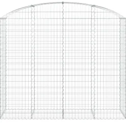 Kaareva kivikori 100x30x60/80 cm galvanoitu rauta