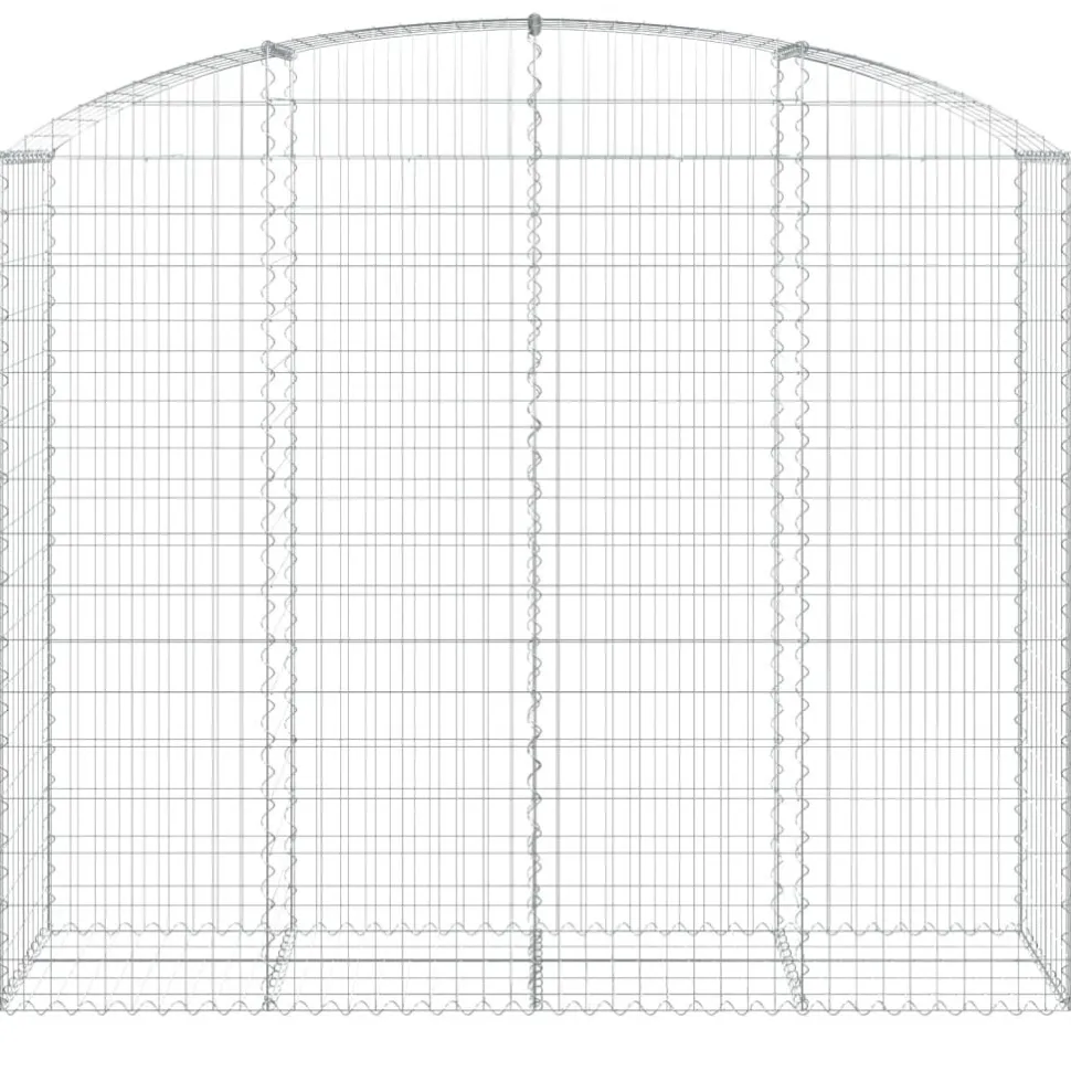Kaareva kivikori 100x30x60/80 cm galvanoitu rauta