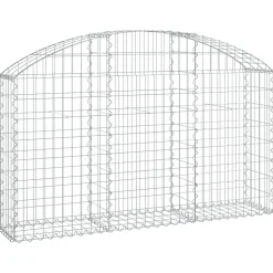 Kaareva kivikori 100x30x60/80 cm galvanoitu rauta