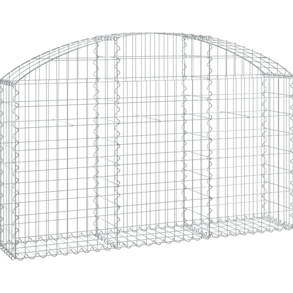 Kaareva kivikori 100x30x60/80 cm galvanoitu rauta