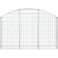 Kaareva kivikori 100x30x60/80 cm galvanoitu rauta