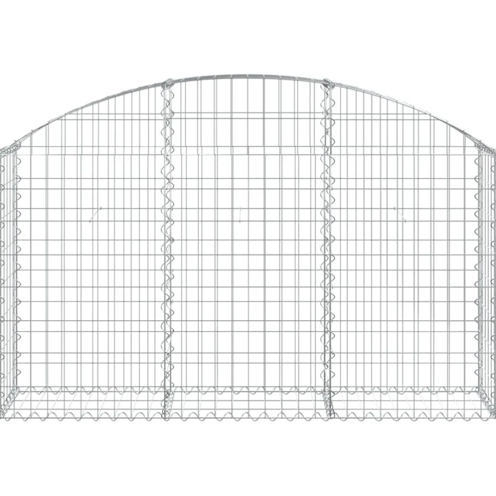 Kaareva kivikori 100x30x60/80 cm galvanoitu rauta