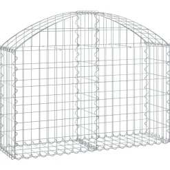 Kaareva kivikori 100x30x60/80 cm galvanoitu rauta