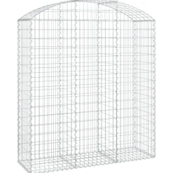 Kaareva kivikori 100x30x60/80 cm galvanoitu rauta