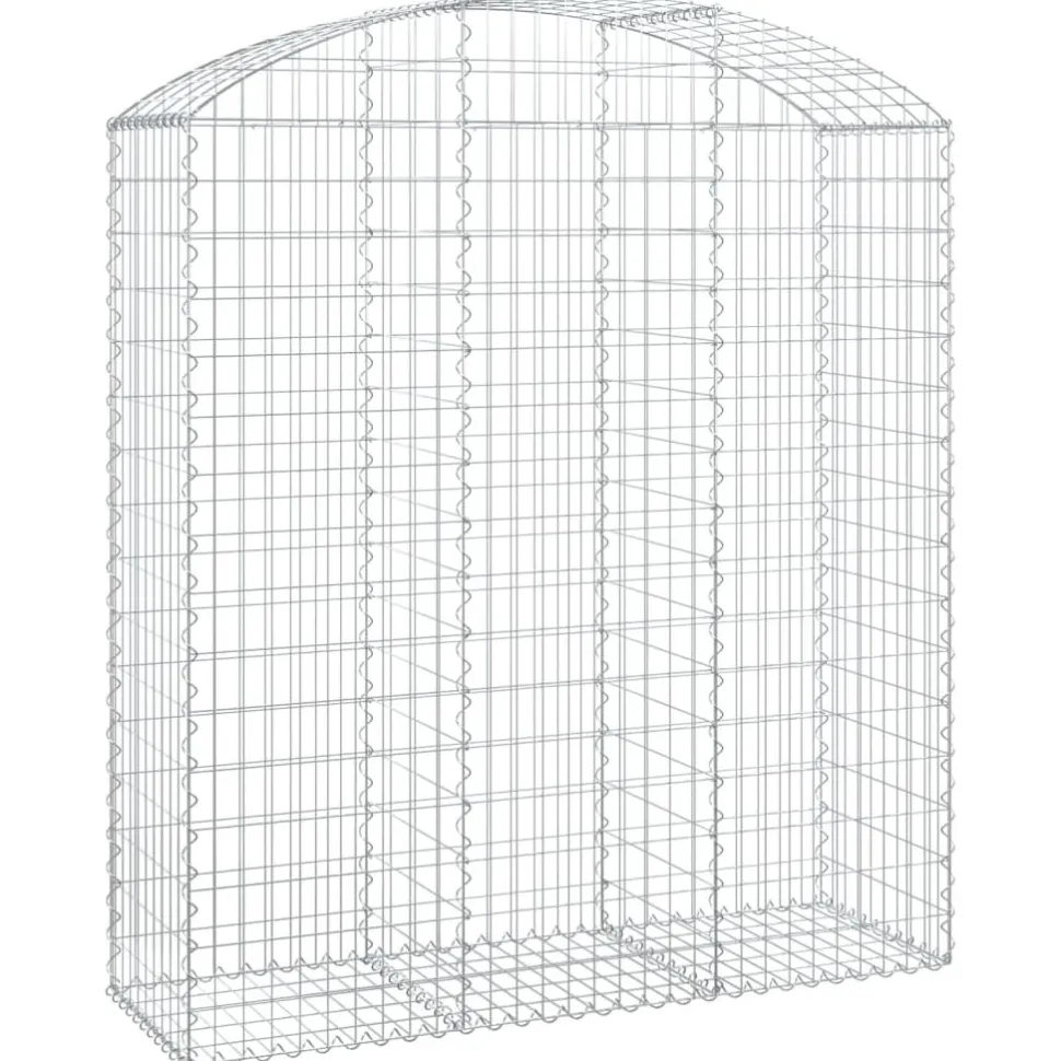 Kaareva kivikori 100x30x60/80 cm galvanoitu rauta