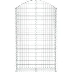 Kaareva kivikori 100x30x60/80 cm galvanoitu rauta