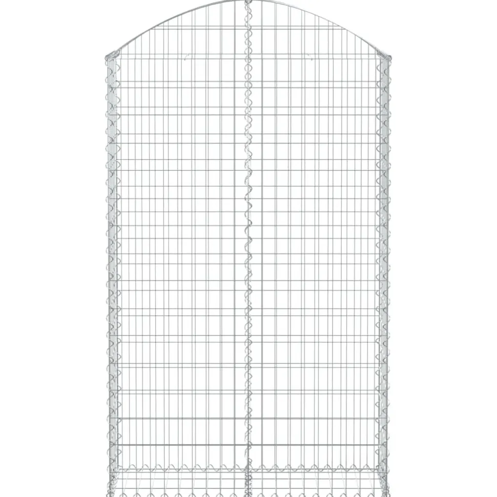 Kaareva kivikori 100x30x60/80 cm galvanoitu rauta