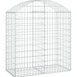 Kaareva kivikori 100x30x60/80 cm galvanoitu rauta