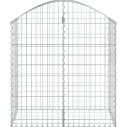 Kaareva kivikori 100x30x60/80 cm galvanoitu rauta