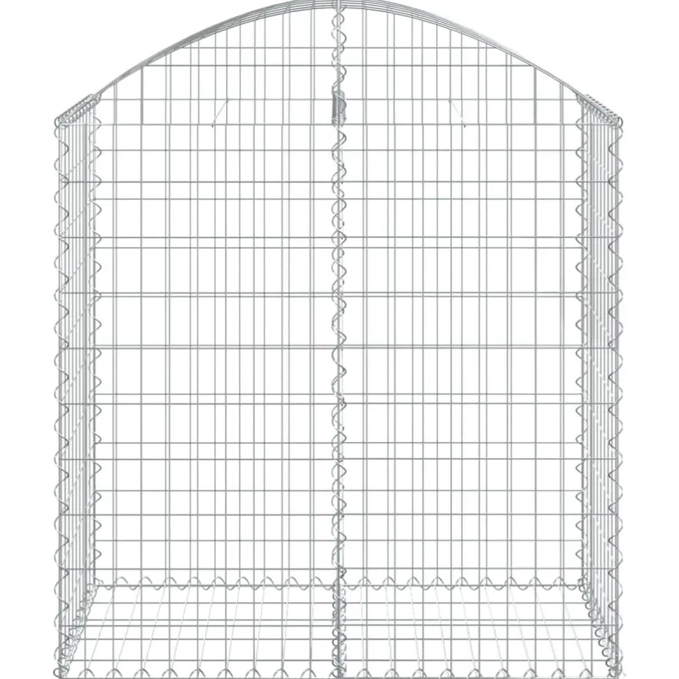 Kaareva kivikori 100x30x60/80 cm galvanoitu rauta