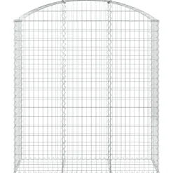 Kaareva kivikori 100x30x60/80 cm galvanoitu rauta