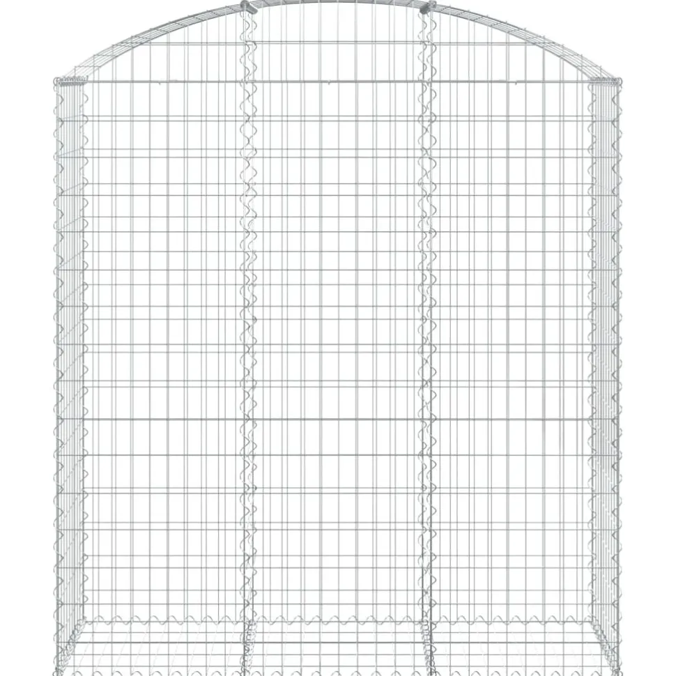 Kaareva kivikori 100x30x60/80 cm galvanoitu rauta