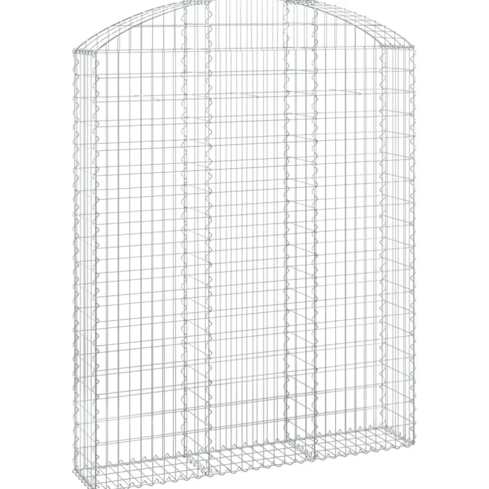 Kaareva kivikori 100x30x60/80 cm galvanoitu rauta