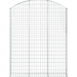 Kaareva kivikori 100x30x60/80 cm galvanoitu rauta