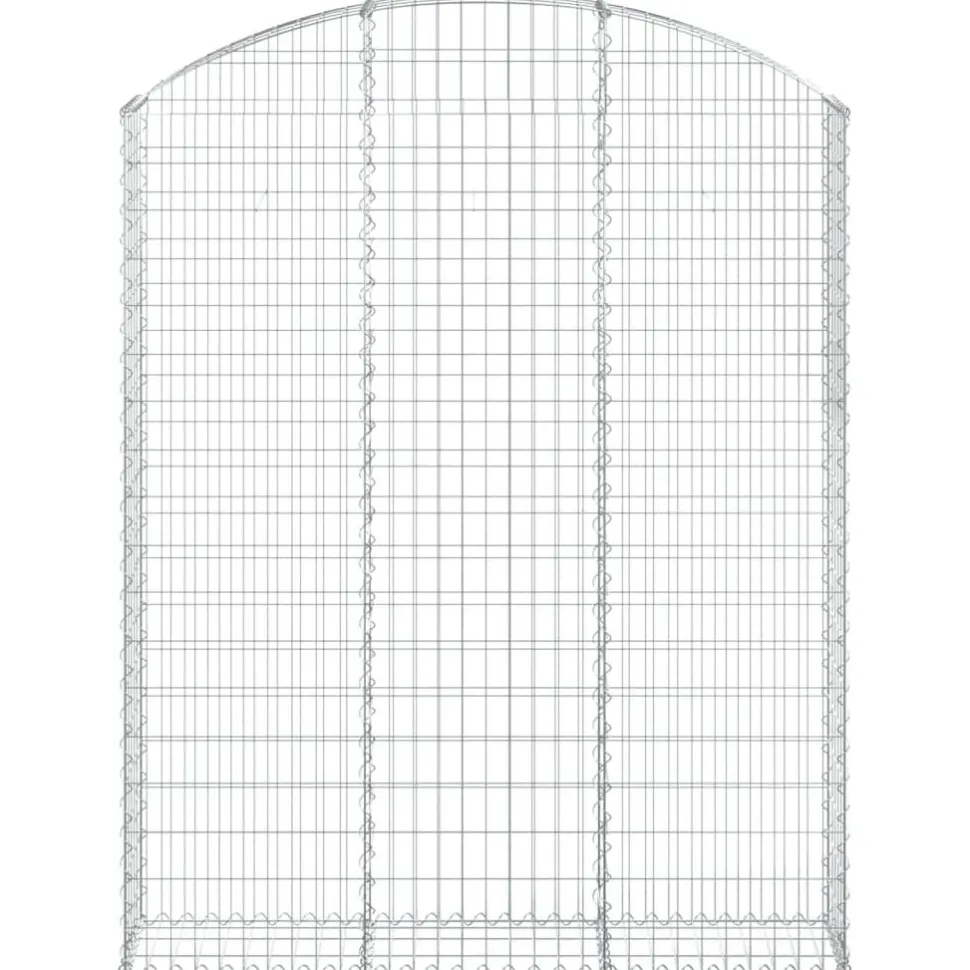 Kaareva kivikori 100x30x60/80 cm galvanoitu rauta