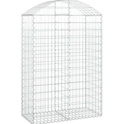 Kaareva kivikori 100x30x60/80 cm galvanoitu rauta