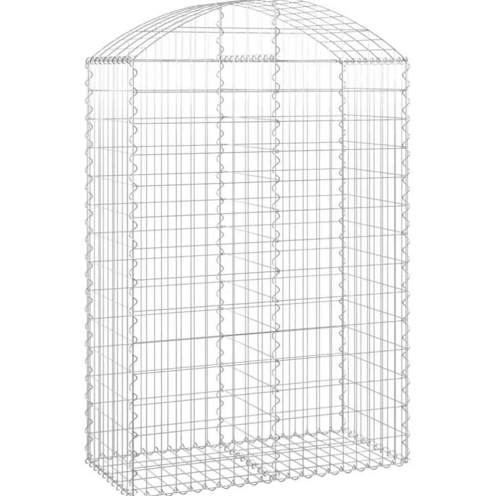 Kaareva kivikori 100x30x60/80 cm galvanoitu rauta