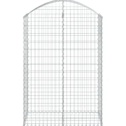 Kaareva kivikori 100x30x60/80 cm galvanoitu rauta