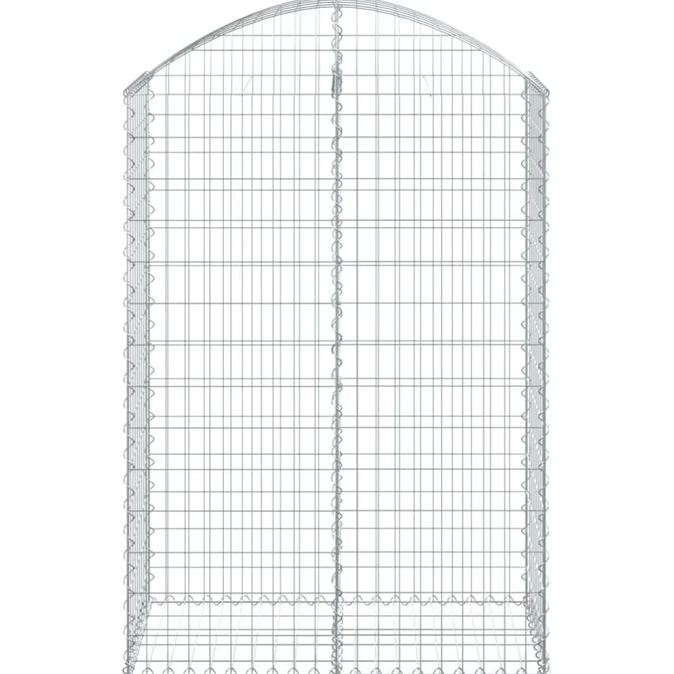 Kaareva kivikori 100x30x60/80 cm galvanoitu rauta