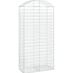 Kaareva kivikori 100x30x60/80 cm galvanoitu rauta