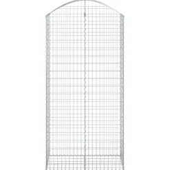 Kaareva kivikori 100x30x60/80 cm galvanoitu rauta