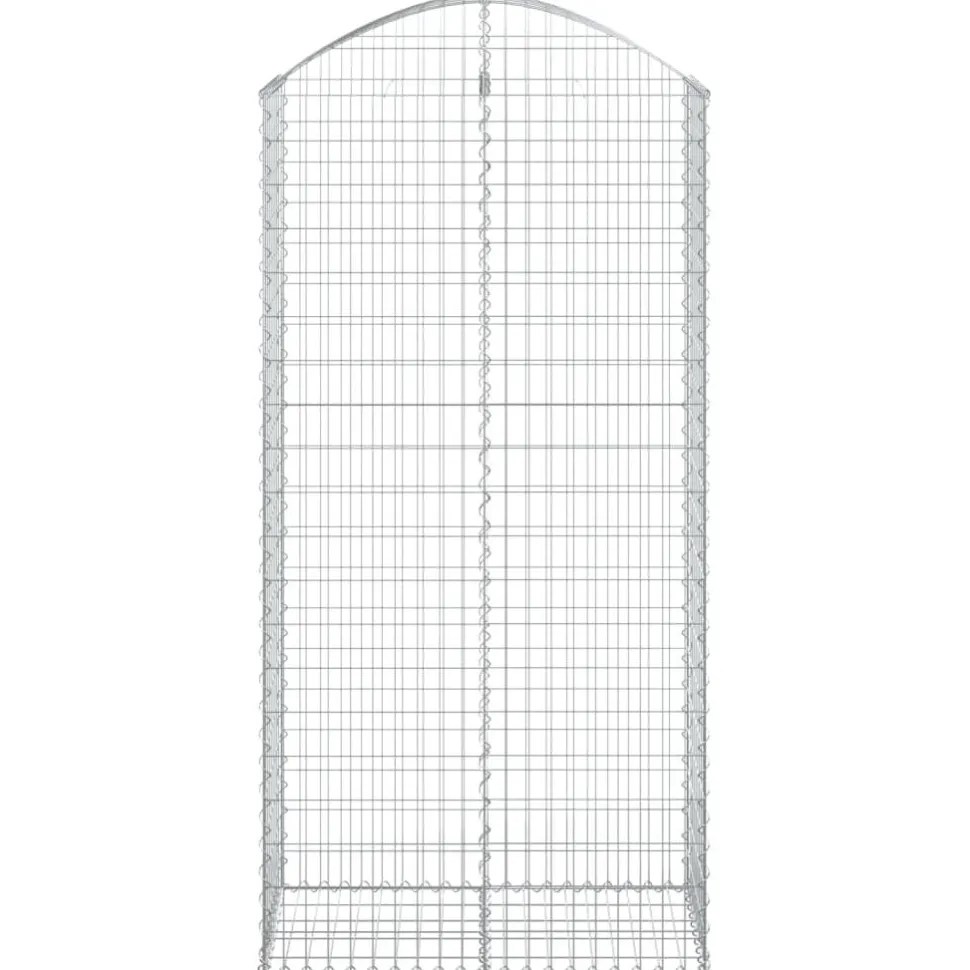 Kaareva kivikori 100x30x60/80 cm galvanoitu rauta