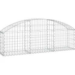 Kaareva kivikori 100x30x60/80 cm galvanoitu rauta