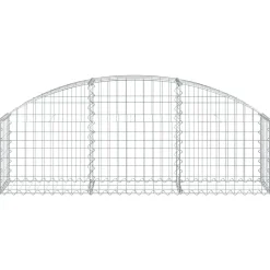 Kaareva kivikori 100x30x60/80 cm galvanoitu rauta