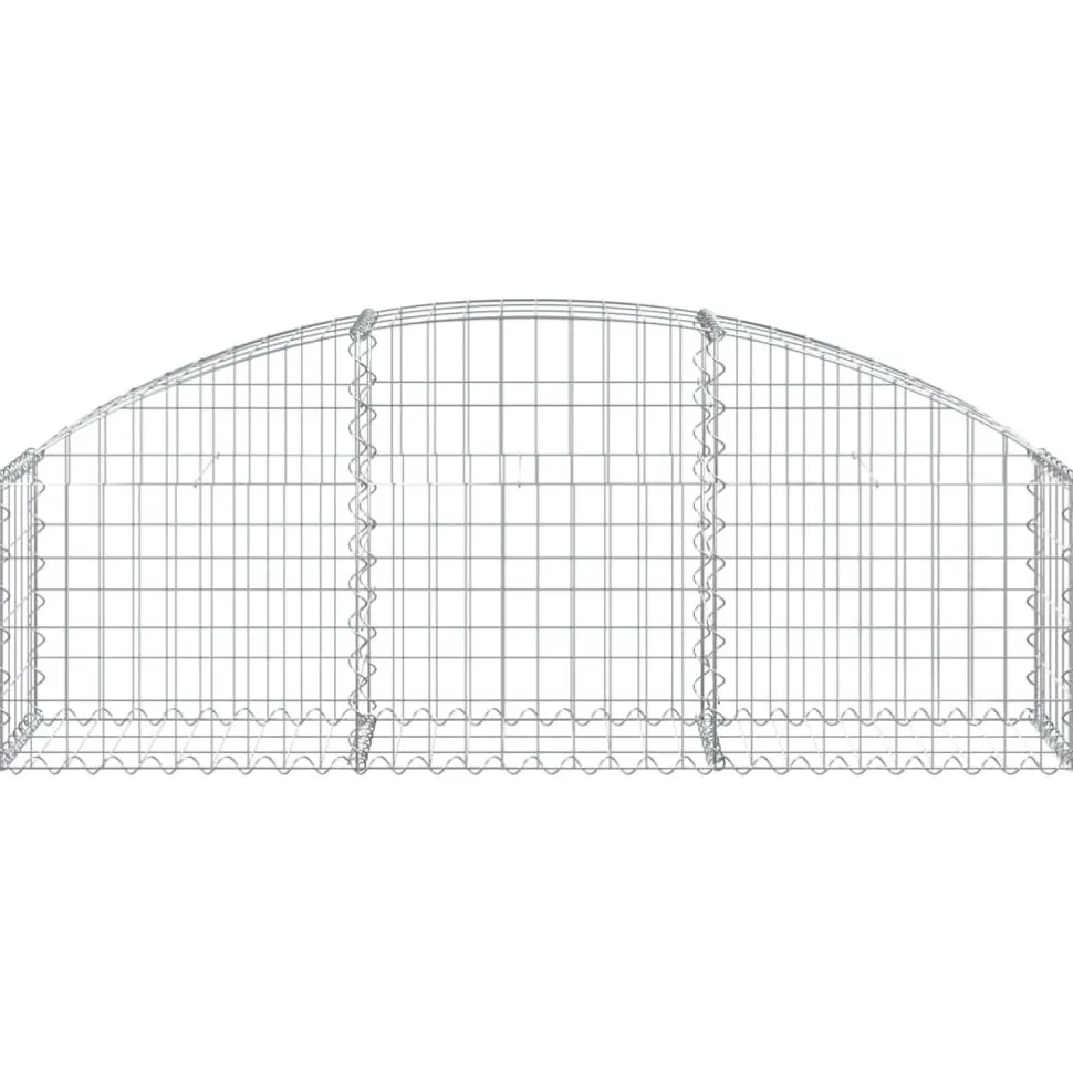 Kaareva kivikori 100x30x60/80 cm galvanoitu rauta