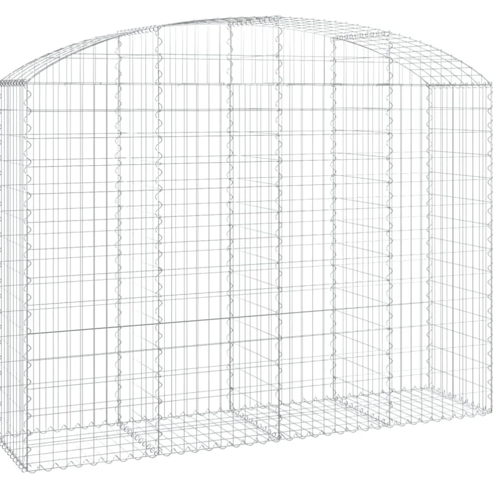 Kaareva kivikori 100x30x60/80 cm galvanoitu rauta