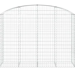 Kaareva kivikori 100x30x60/80 cm galvanoitu rauta