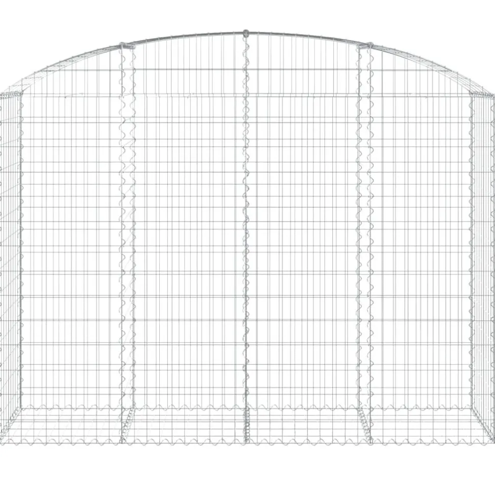 Kaareva kivikori 100x30x60/80 cm galvanoitu rauta