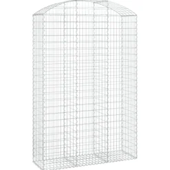Kaareva kivikori 100x30x60/80 cm galvanoitu rauta