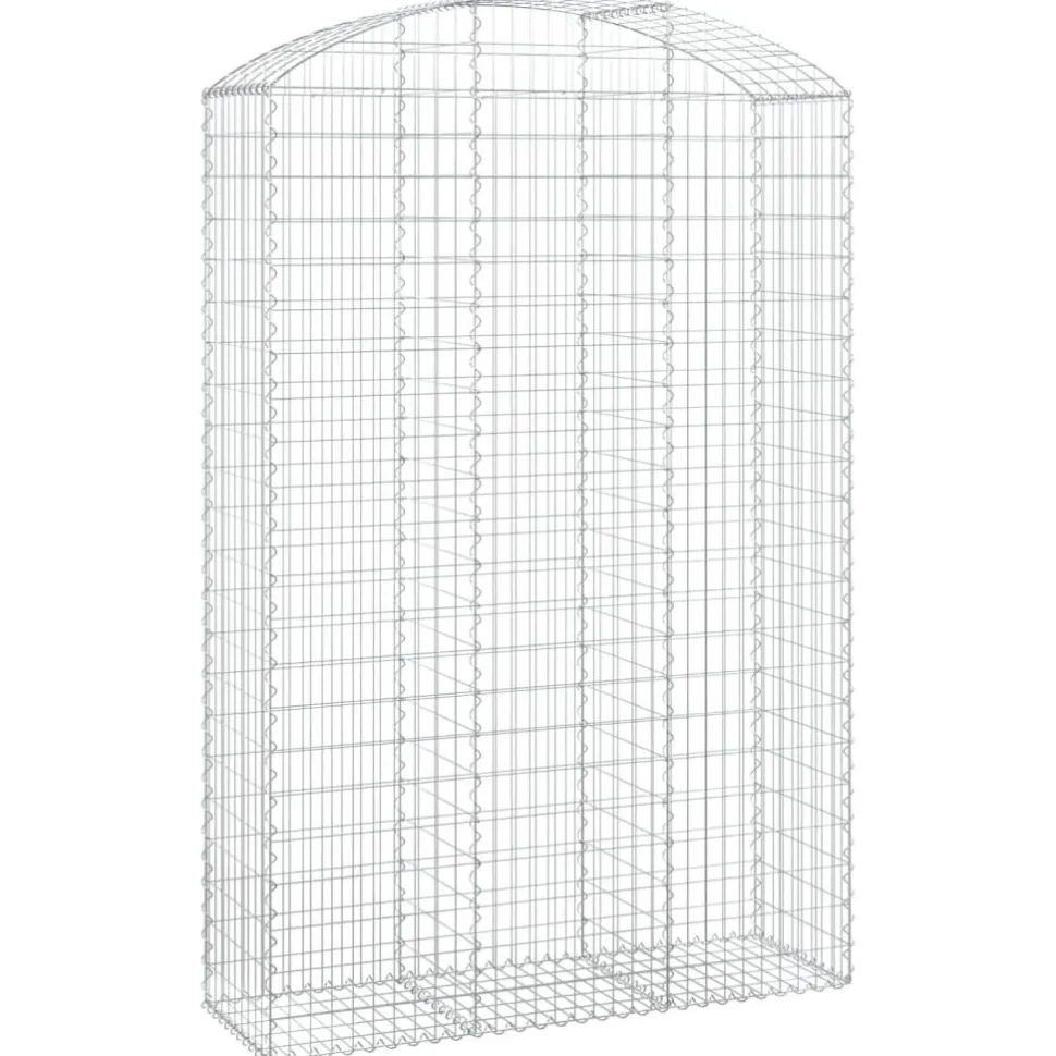 Kaareva kivikori 100x30x60/80 cm galvanoitu rauta