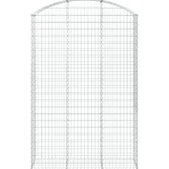 Kaareva kivikori 100x30x60/80 cm galvanoitu rauta
