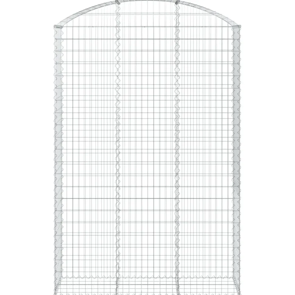 Kaareva kivikori 100x30x60/80 cm galvanoitu rauta